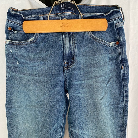 GAP Midrise Distressed Girlfriend Jeans - Picture 7 of 8